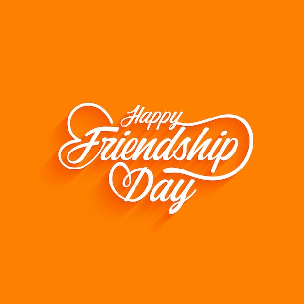 Free vector happy friendship day celebration text design modern yellow color background