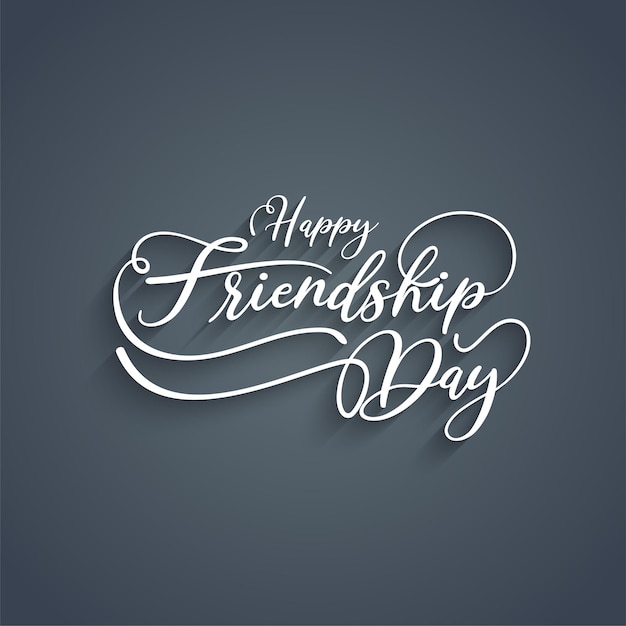 Free Vector happy friendship day decorative elegant text design background