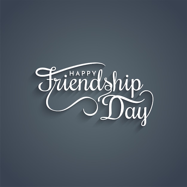 Free vector happy friendship day decorative elegant text design background