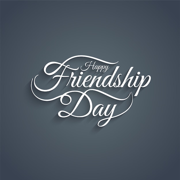 Free Vector happy friendship day stylish text design background