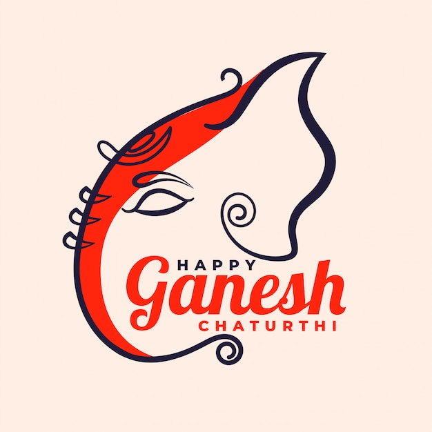 Happy ganesh chaturthi creative festival design