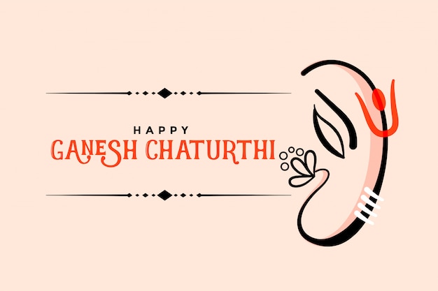 Happy ganesh chaturthi creative greeting card design