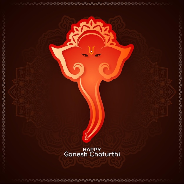 Free Vector happy ganesh chaturthi cultural indian festival beautiful background