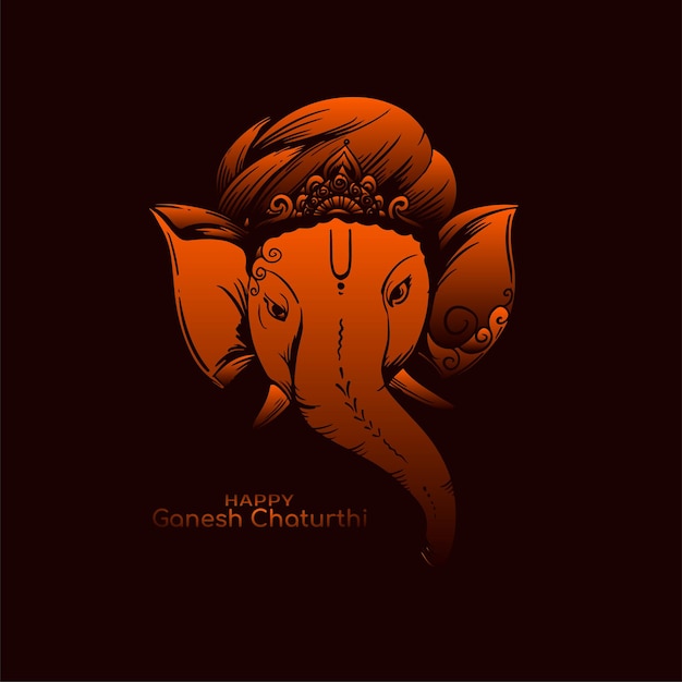 Free vector happy ganesh chaturthi cultural indian festival celebration background