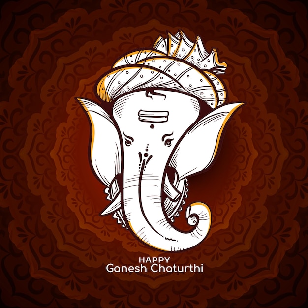 Free Vector happy ganesh chaturthi cultural indian religious festival background