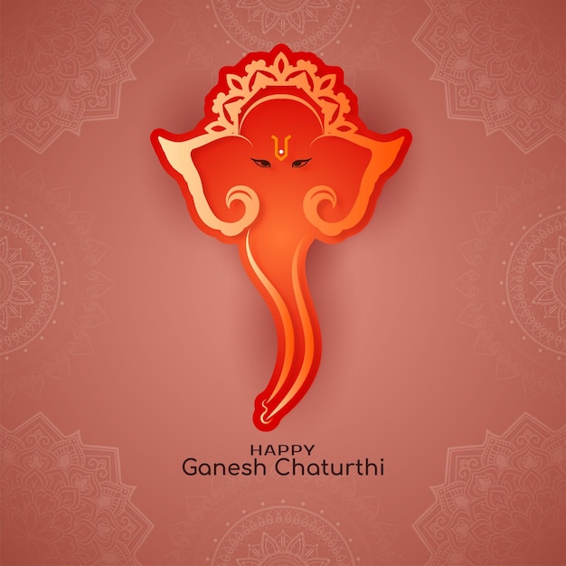 Free Vector happy ganesh chaturthi elegant indian religious festival background