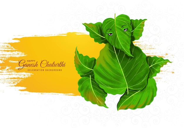 Free Vector happy ganesh chaturthi festival celebration card background