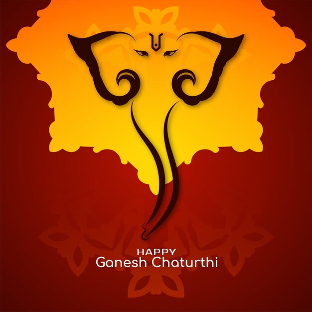 Happy Ganesh Chaturthi festival decorative celebration background