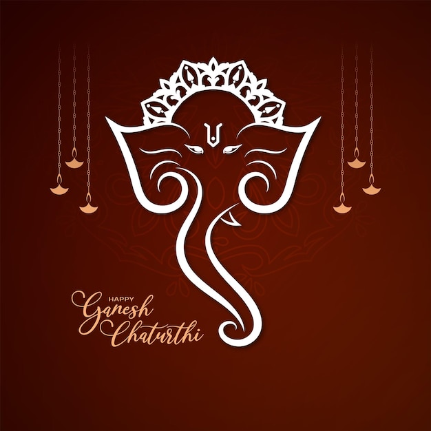 Happy Ganesh Chaturthi Hindu religious festival background