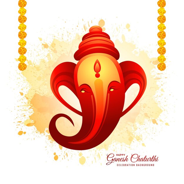 Happy ganesh chaturthi indian religious festival card background