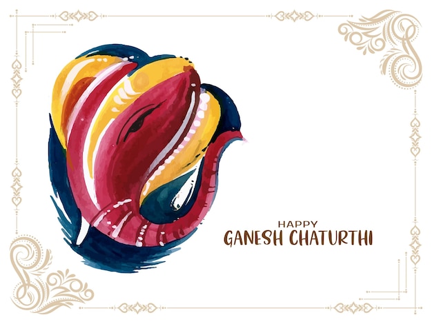 Free Vector happy ganesh chaturthi lord ganesha worship festival background