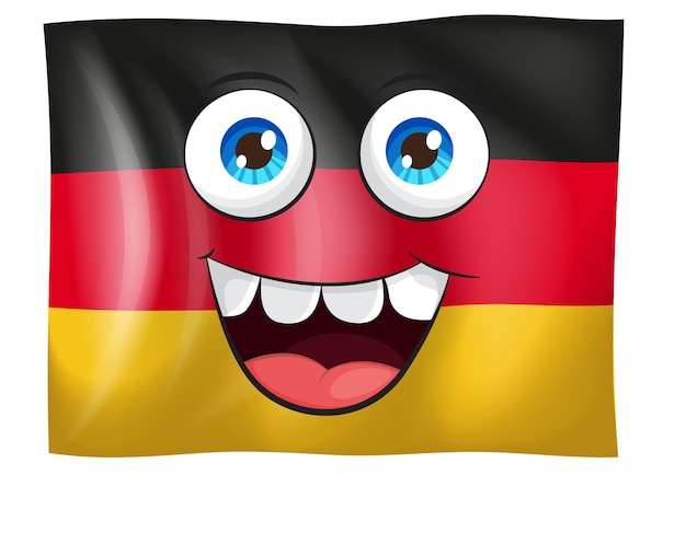 Free Vector happy german flag cartoon