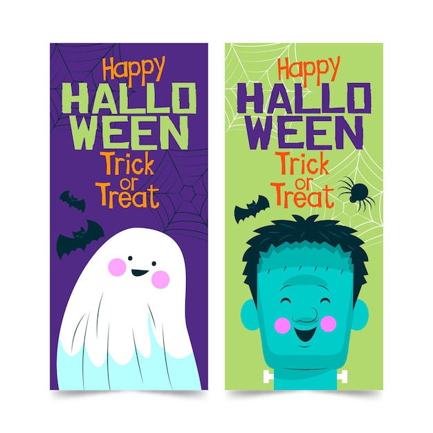 Happy halloween banner template