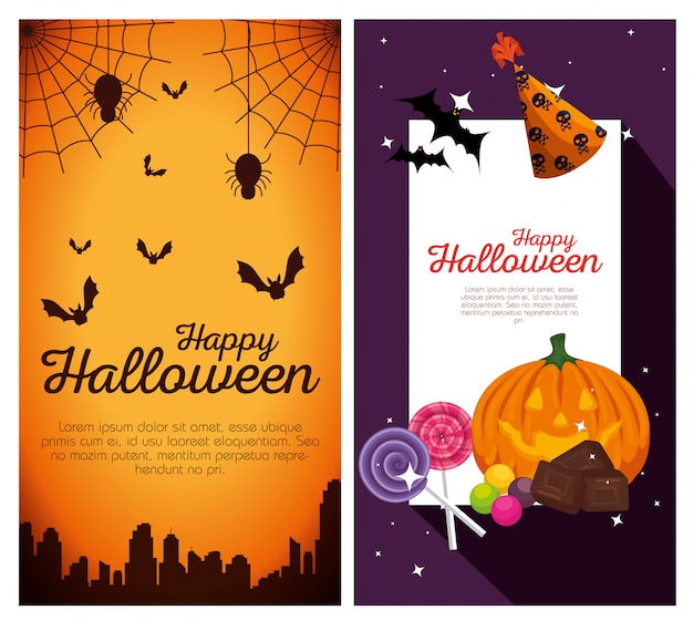 Happy halloween banners