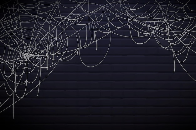 Happy halloween cobweb background concept