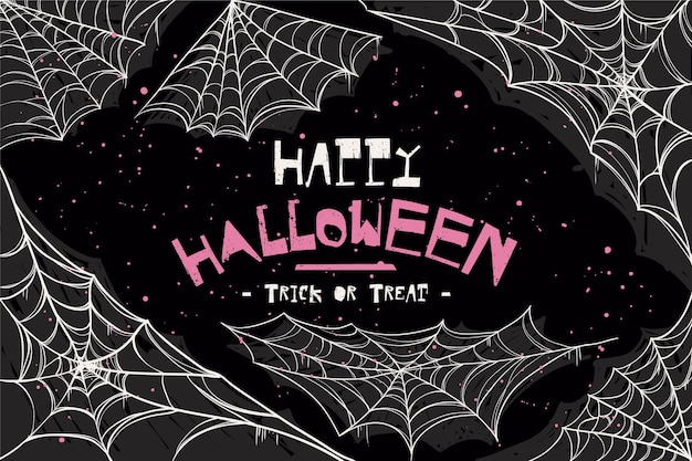 Happy halloween cobweb background