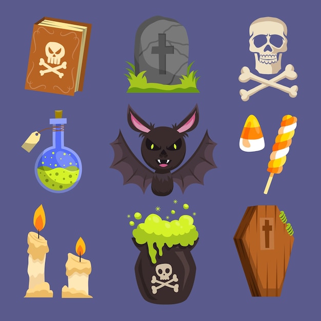 Happy halloween element collection