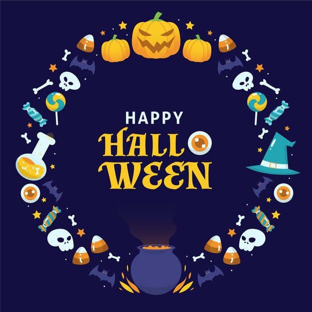 Happy halloween frame theme