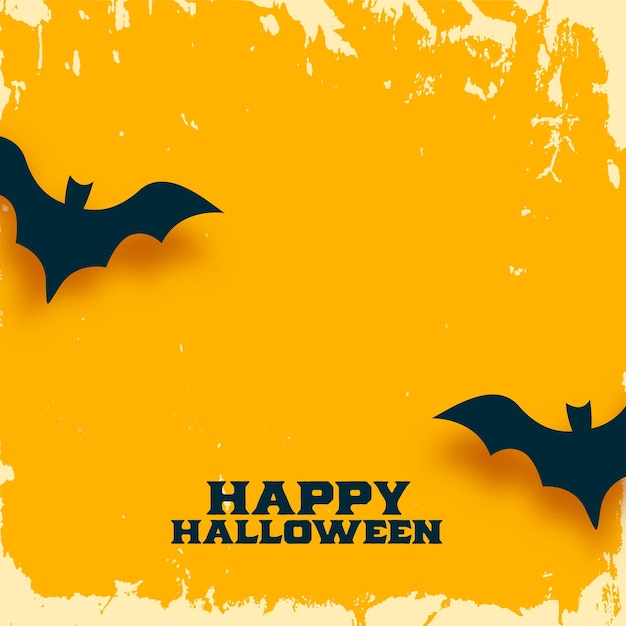 Free vector happy halloween holiday grungy background with creepy bat