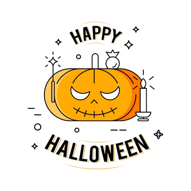 Happy halloween. illustration on the white background