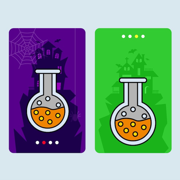 Happy Halloween invitation design with drink vector