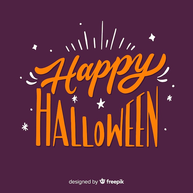 Happy halloween lettering concept