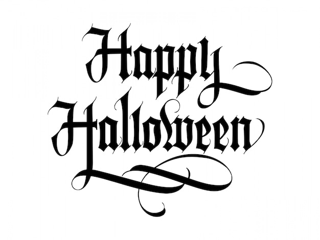 Free vector happy halloween lettering