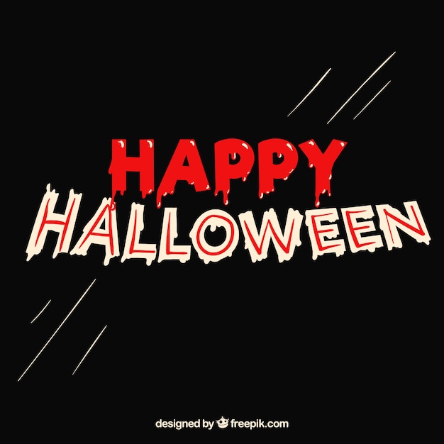 Free Vector happy halloween lettering