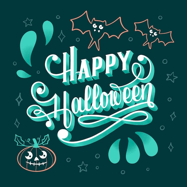 Happy halloween lettering