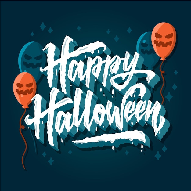 Happy halloween lettering