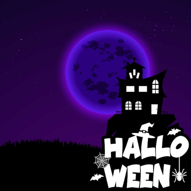 Happy Halloween scary Night background