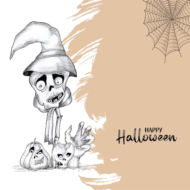 Happy Halloween spooky festival devil background design