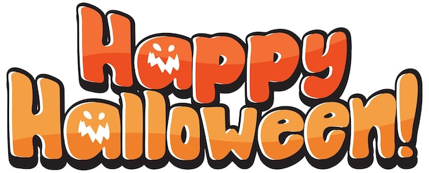 Free vector happy halloween word logo