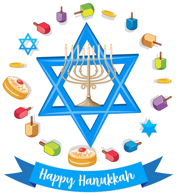 Happy Hanukkah Banner Design