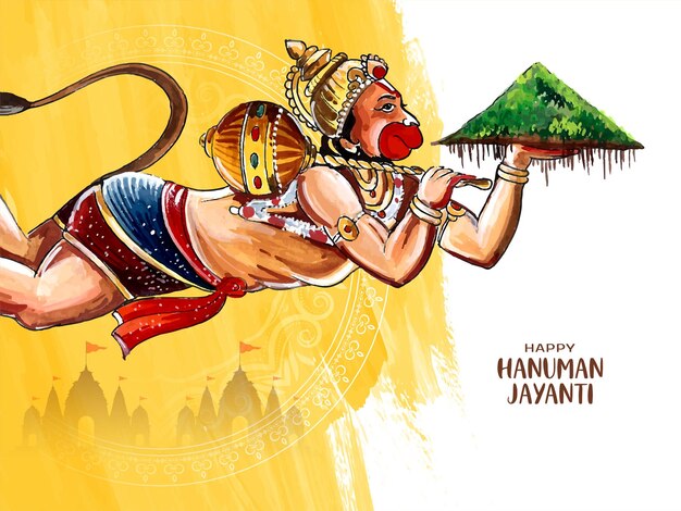 Happy Hanuman Jayanti festival celebration background design