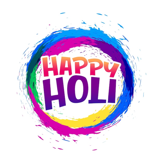 happy holi abstract colorful frame background