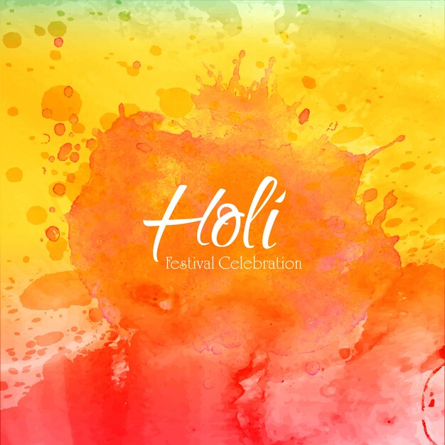 Happy Holi on abstract colorful splash background