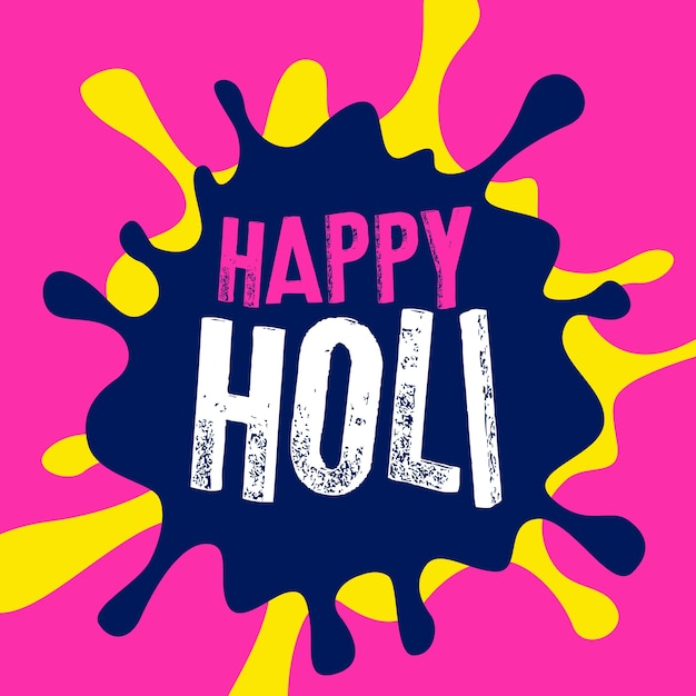 happy holi color splash background