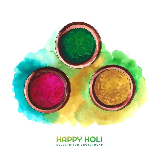 Happy holi festival of India celebration greetings card background