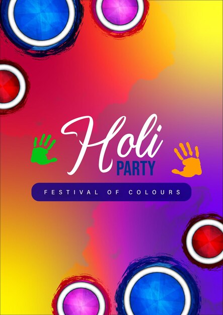 Happy Holi Greetings Purple Yellow Pink Colourful Indian Hinduism Festival Social Media Background