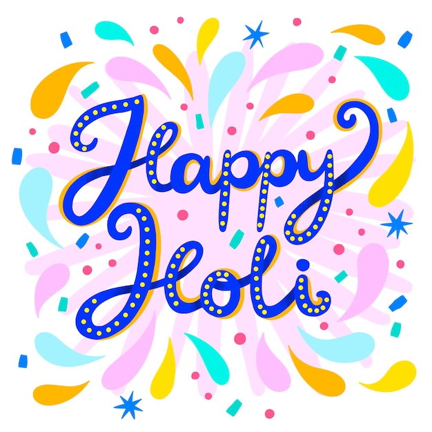 Free Vector happy holi lettering