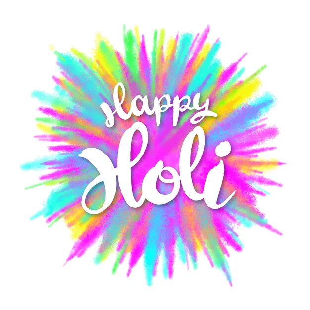 Happy holi lettering