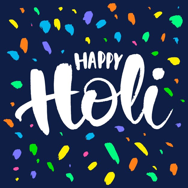 Happy holi lettering