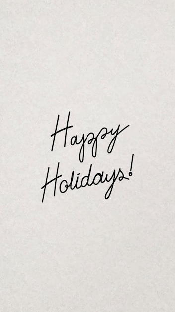 Free Vector happy holidays iphone wallpaper, holiday greeting typography vector