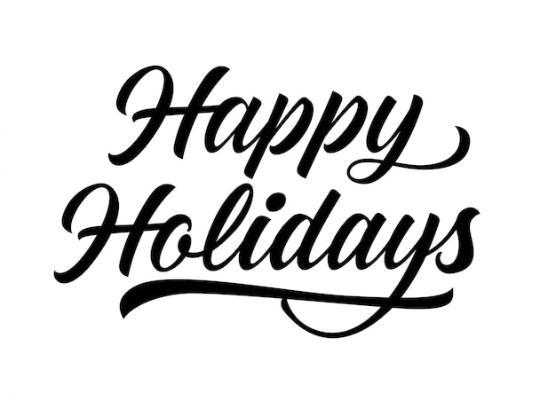 Free Vector happy holidays lettering