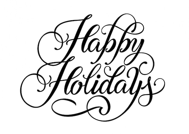 Free Vector happy holidays lettering