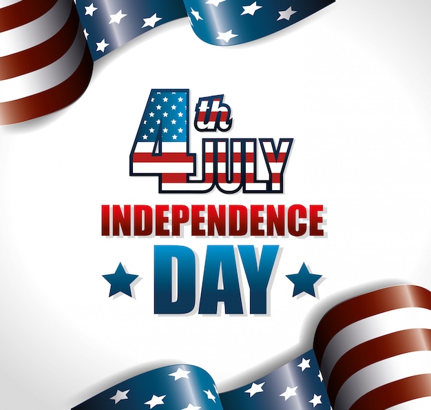 Happy independence day, 4th july celebration in United States of America