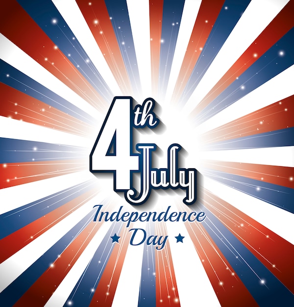 Happy independence day, 4th July celebration in United States of America