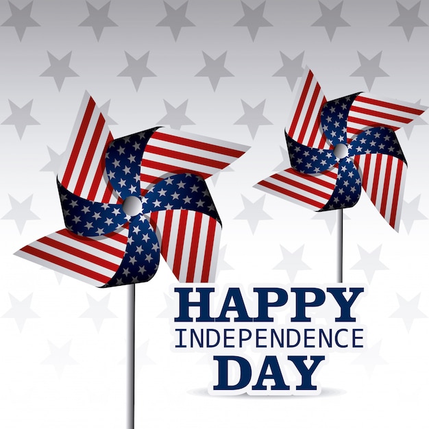 Happy Independence Day greeting card, 4th July, USA design