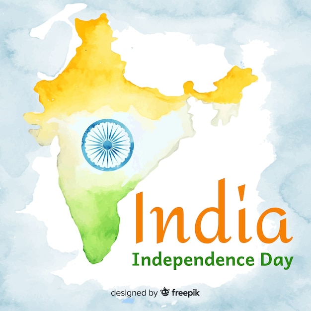 Free vector happy indian independence day  background